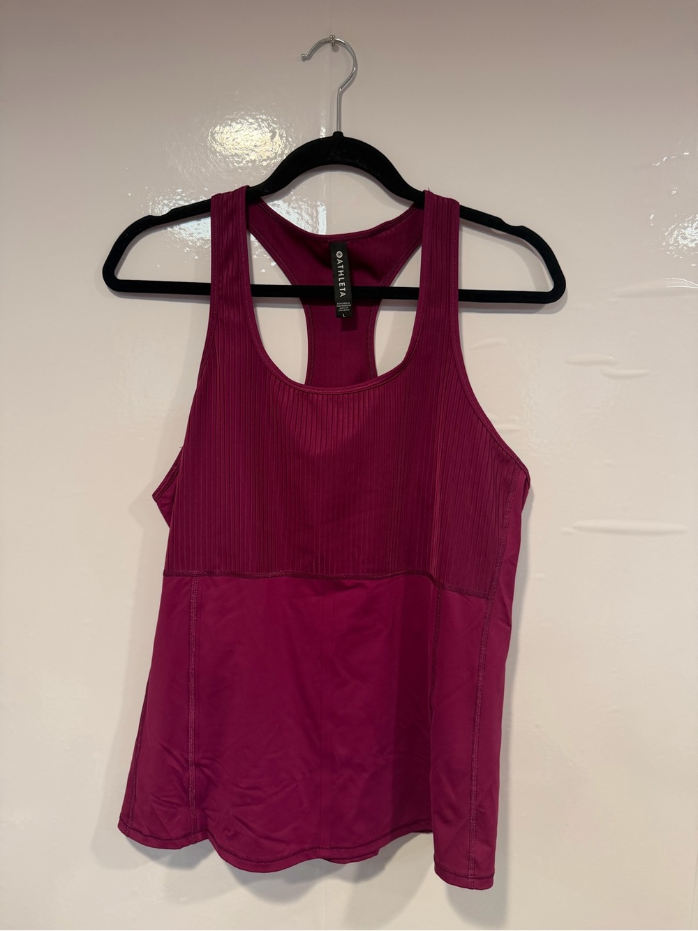 Athleta Magenta Ribbed top Racerback Tank‎